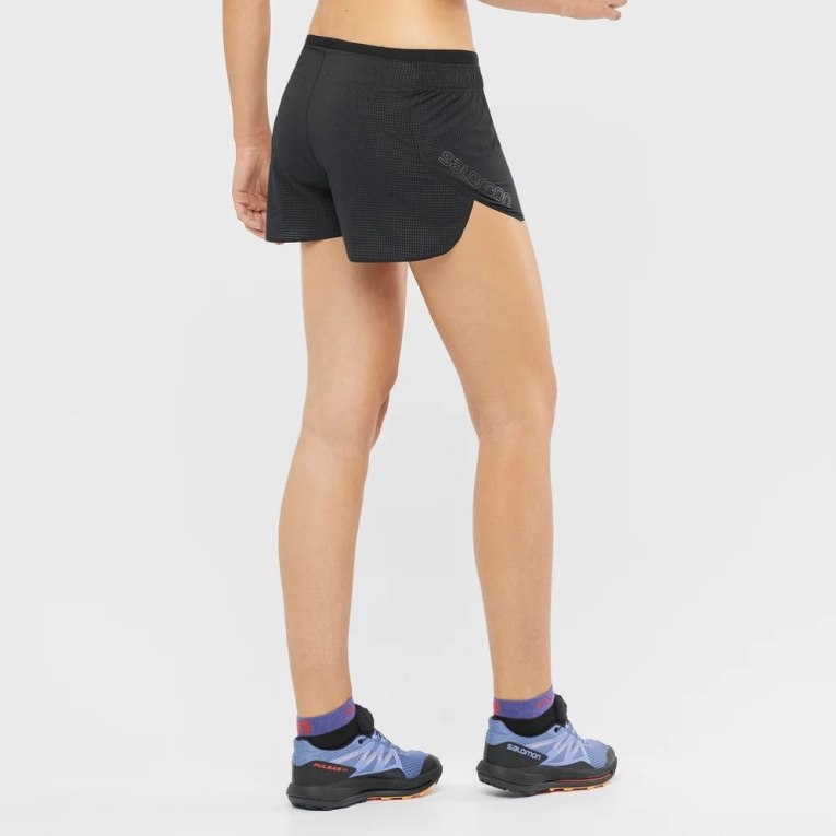 Black Salomon Sense Aero 3'' Women's Running Shorts | PH 98726L